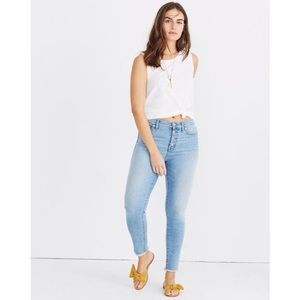 Madewell 9” high rise skinny crop jeans